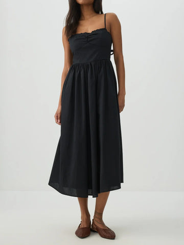 Poplin Sweetheart Midi Dress