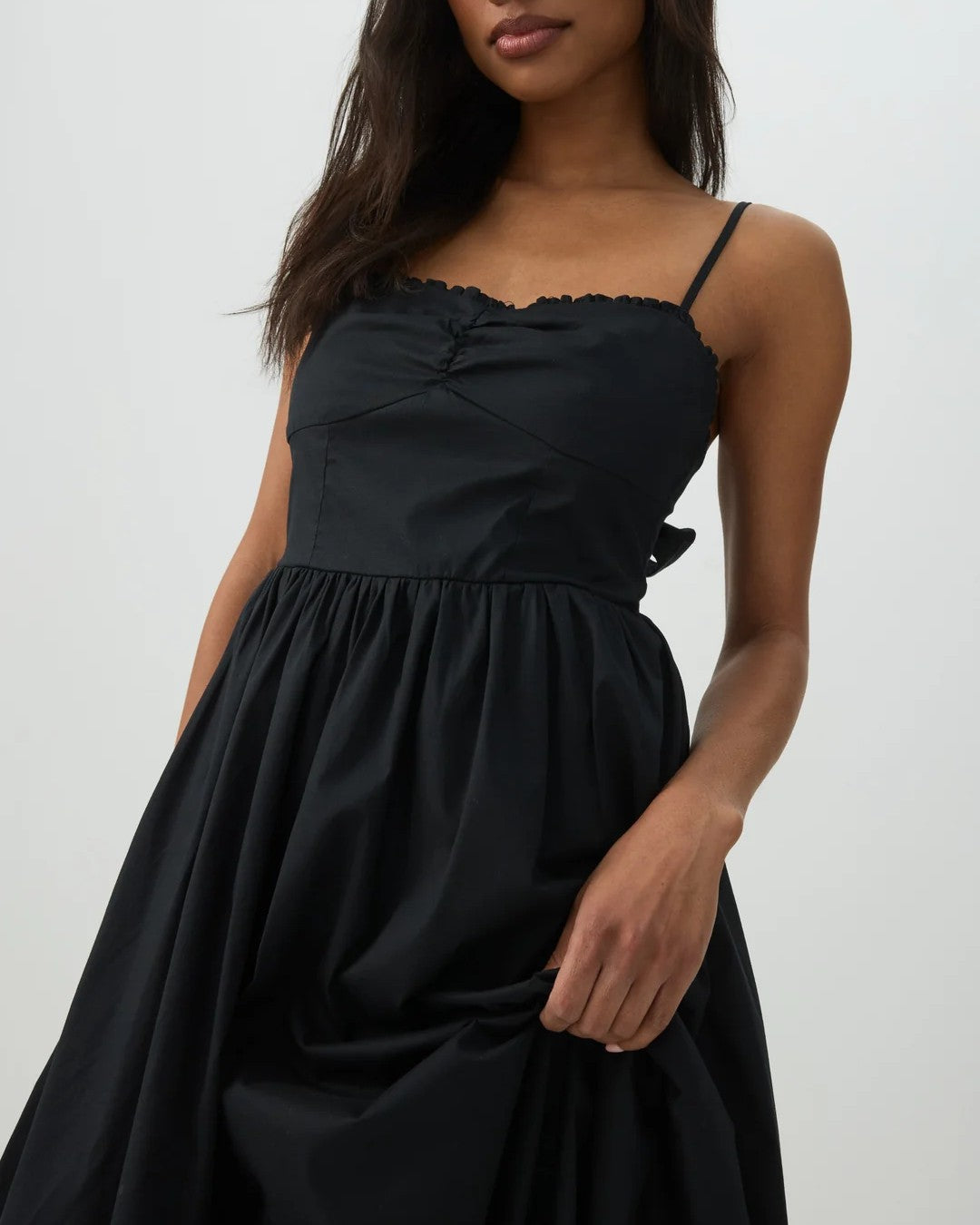 Poplin Sweetheart Midi Dress